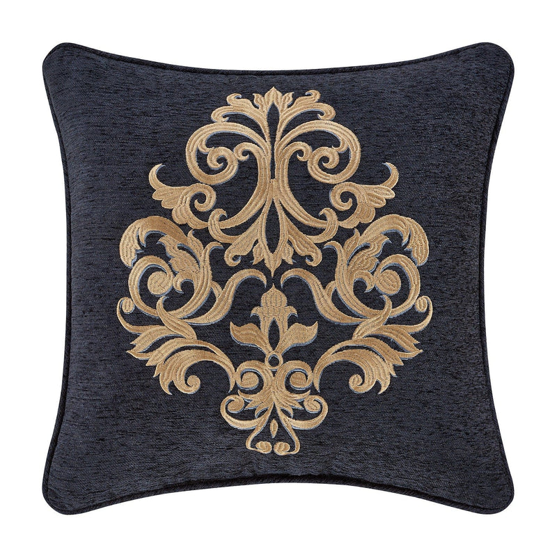 J. Queen New York Decorative Coordinate Pillows Luciana 18" Square Embellished Decorative Throw Pillow