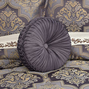 J. Queen New York Decorative Coordinate Pillows Manchester Tufted Round Decorative Throw Pillow