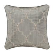 J. Queen New York Decorative Coordinate Pillows Martina 18" Square Embellished Decorative Throw Pillow