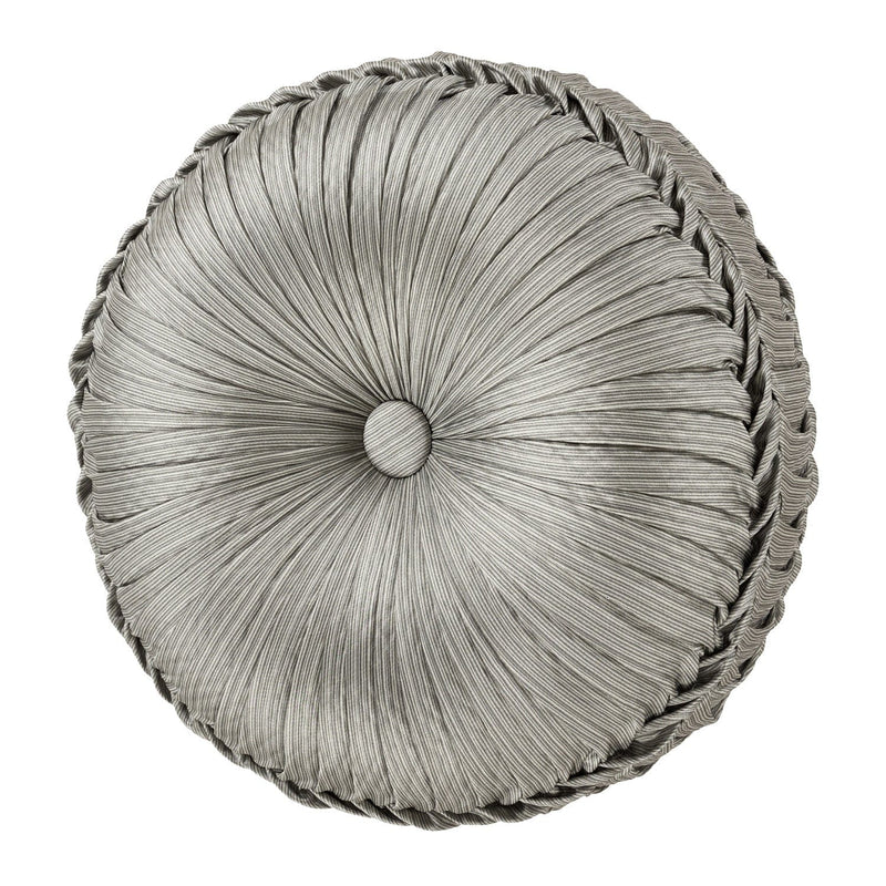 J. Queen New York Decorative Coordinate Pillows Martina Tufted Round Decorative Throw Pillow