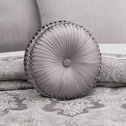 J. Queen New York Decorative Coordinate Pillows Mary Tufted Round Decorative Throw Pillow