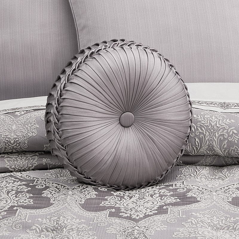 J. Queen New York Decorative Coordinate Pillows Mary Tufted Round Decorative Throw Pillow