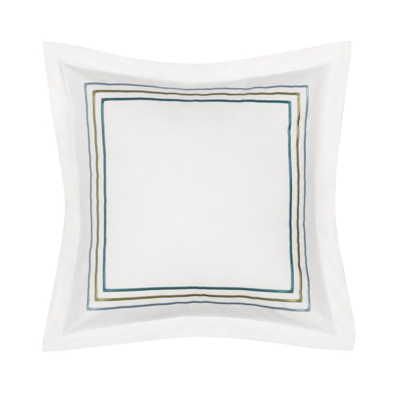 J. Queen New York Decorative Coordinate Pillows Meadow 18" Embroidered Square Decorative Throw Pillow