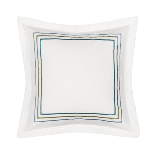 J. Queen New York Decorative Coordinate Pillows Meadow 18" Embroidered Square Decorative Throw Pillow