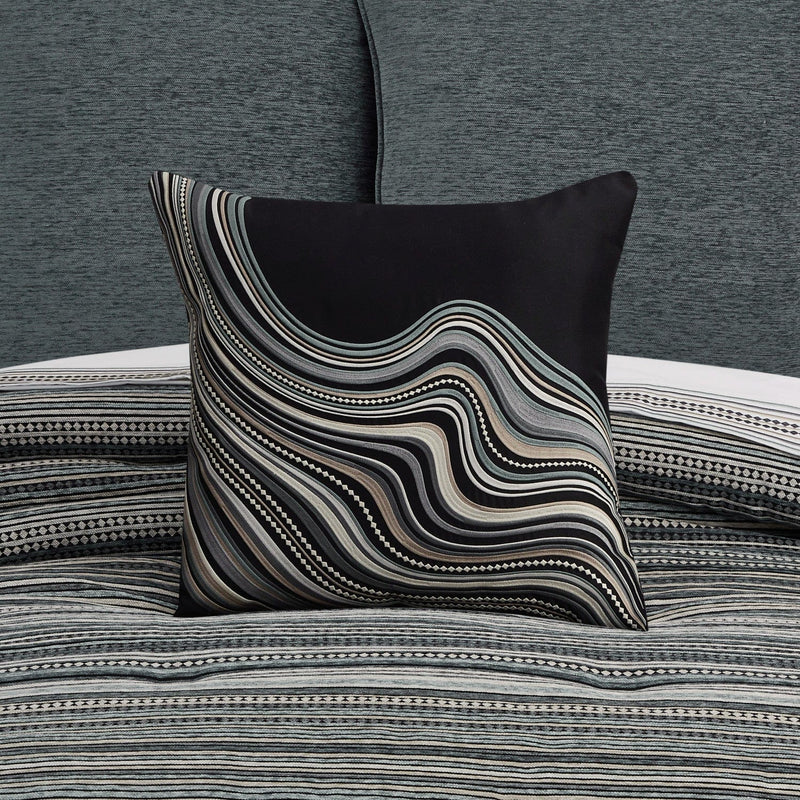 J. Queen New York Decorative Coordinate Pillows Parallel 18" Square Decorative Throw Pillow