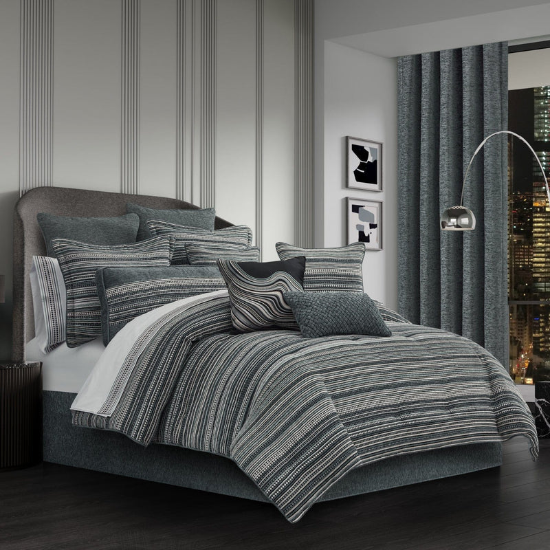 J. Queen New York Decorative Coordinate Pillows Parallel 18" Square Decorative Throw Pillow