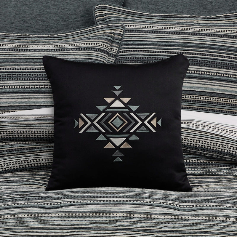 J. Queen New York Decorative Coordinate Pillows Parallel 18" Square Embellished Decorative Throw Pillow