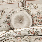J. Queen New York Decorative Coordinate Pillows Pecora Tufted Round Decorative Throw Pillow