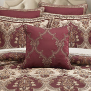J. Queen New York Decorative Coordinate Pillows Phyllis 20" Square Embellished Decorative Throw Pillow