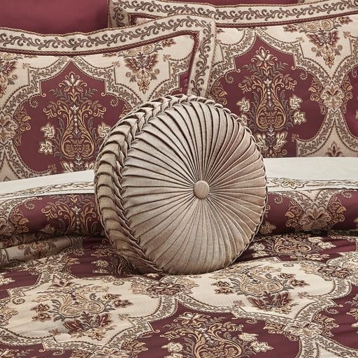 J. Queen New York Decorative Coordinate Pillows Phyllis Tufted Round Decorative Throw Pillow