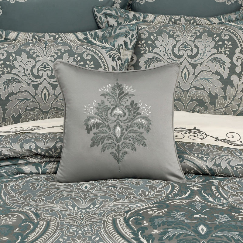 J. Queen New York Decorative Coordinate Pillows Renata 18" Square Decorative Throw Pillow
