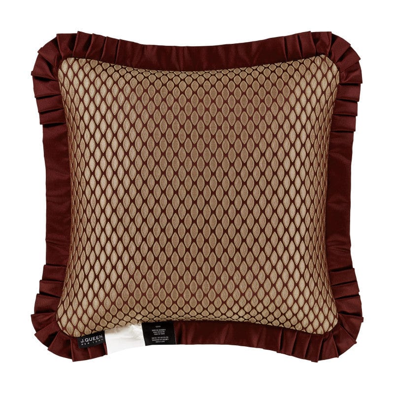 J. Queen New York Decorative Coordinate Pillows Renzo 20" Square Embellished Decorative Throw Pillow