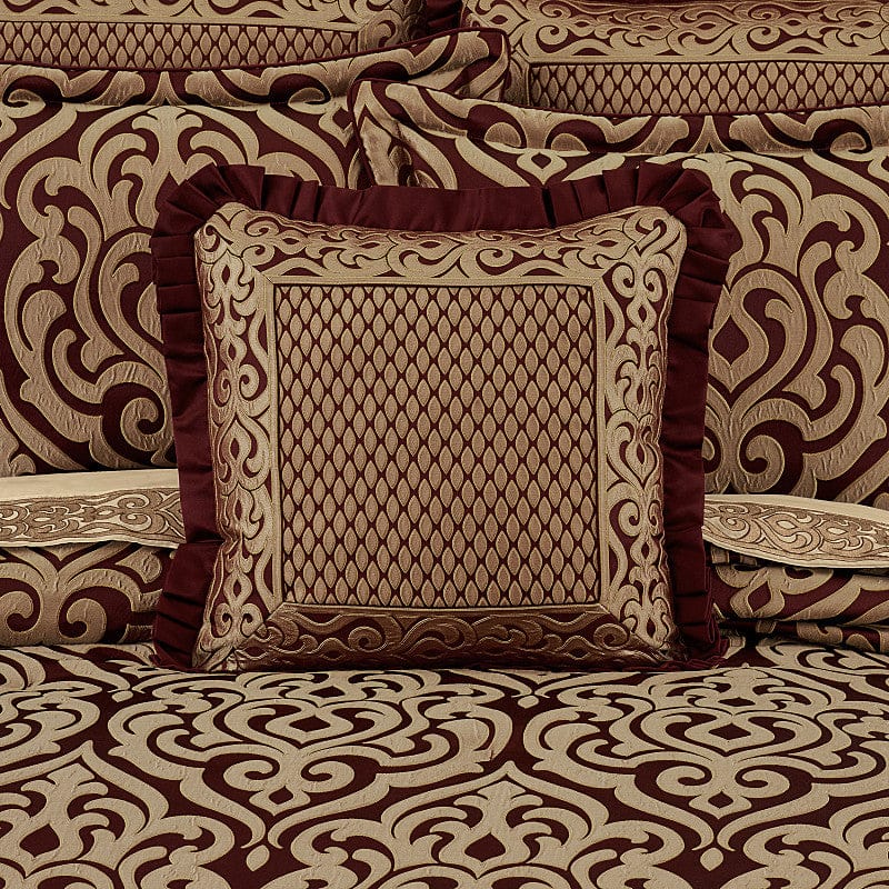 J. Queen New York Decorative Coordinate Pillows Renzo 20" Square Embellished Decorative Throw Pillow