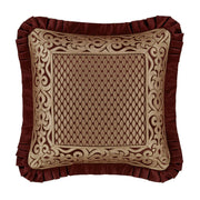 J. Queen New York Decorative Coordinate Pillows Renzo 20" Square Embellished Decorative Throw Pillow