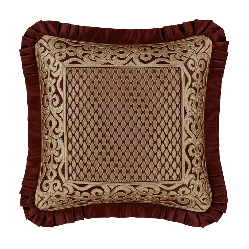 J. Queen New York Decorative Coordinate Pillows Renzo 20" Square Embellished Decorative Throw Pillow