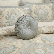 J. Queen New York Decorative Coordinate Pillows Rita Tufted Round Decorative Throw Pillow
