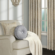 J. Queen New York Decorative Coordinate Pillows Romero Tufted Round Decorative Throw Pillow