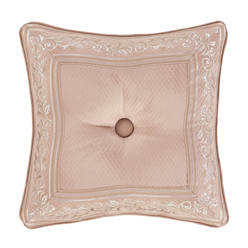 J. Queen New York Decorative Coordinate Pillows Rosewater 18" Square Decorative Throw Pillow