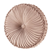 J. Queen New York Decorative Coordinate Pillows Rosewater Tufted Round Decorative Throw Pillow