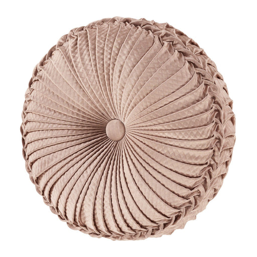 J. Queen New York Decorative Coordinate Pillows Rosewater Tufted Round Decorative Throw Pillow