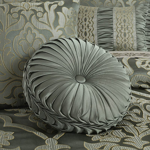 J. Queen New York Decorative Coordinate Pillows Santino Tufted Round Decorative Throw Pillow