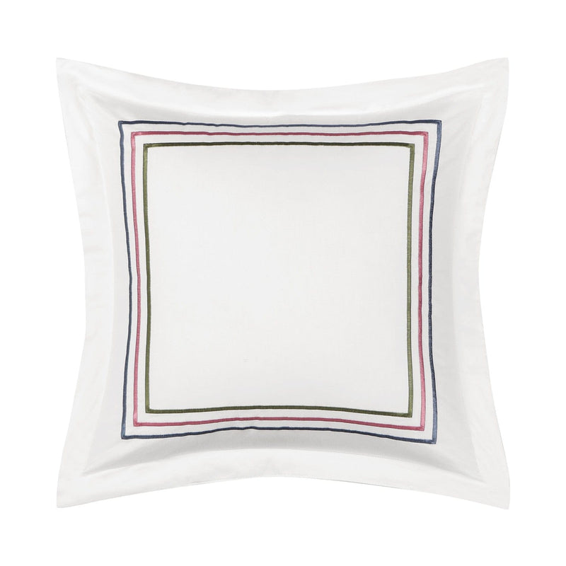 J. Queen New York Decorative Coordinate Pillows Savannah 18" Embroidered Square Decorative Throw Pillow