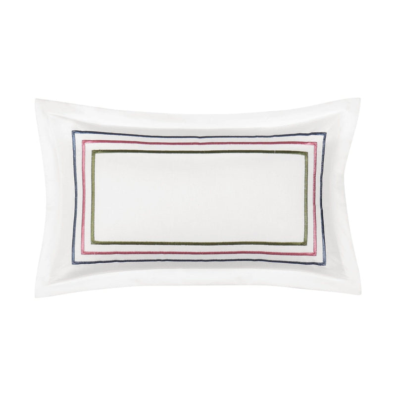 J. Queen New York Decorative Coordinate Pillows Savannah Embroidered Boudoir Decorative Throw Pillow