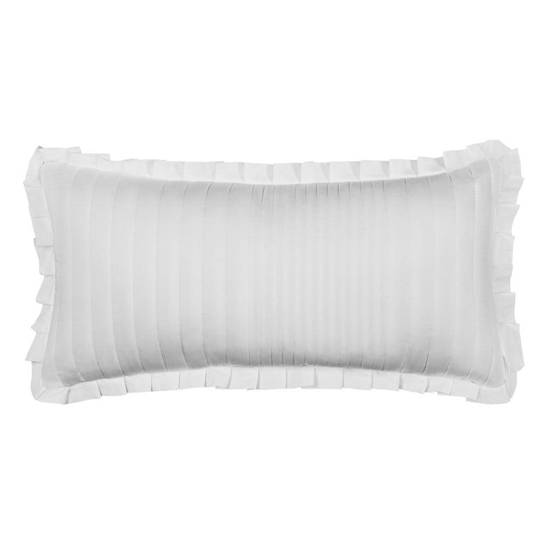 J. Queen New York Decorative Coordinate Pillows Savannah Solid Quilted Boudoir Decorative Throw Pillow