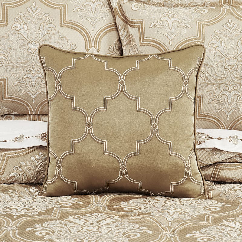 J. Queen New York Decorative Coordinate Pillows Sezanne 18" Square Embellished Decorative Throw Pillow