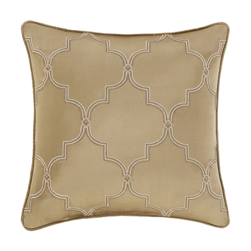 J. Queen New York Decorative Coordinate Pillows Sezanne 18" Square Embellished Decorative Throw Pillow