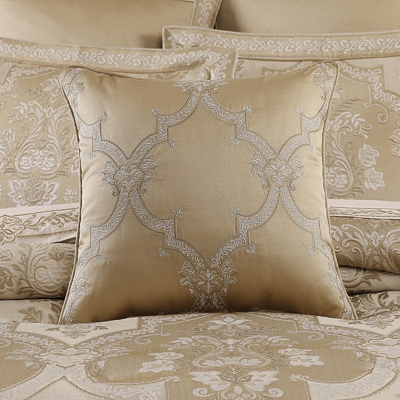 J. Queen New York Decorative Coordinate Pillows Sondra 20" Square Embellished Decorative Throw Pillow