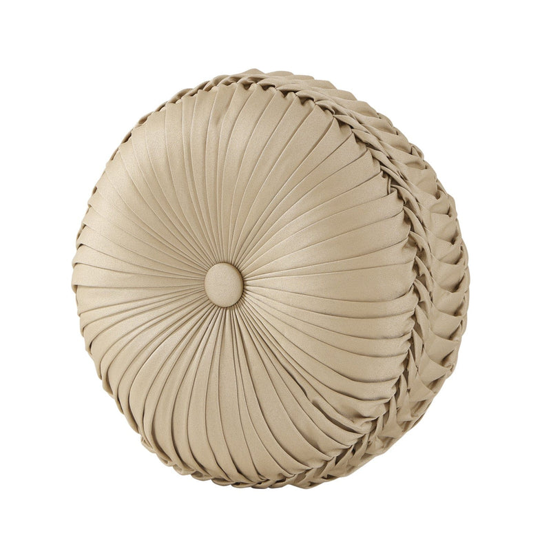 J. Queen New York Decorative Coordinate Pillows Sondra Tufted Round Decorative Throw Pillow