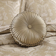 J. Queen New York Decorative Coordinate Pillows Sondra Tufted Round Decorative Throw Pillow