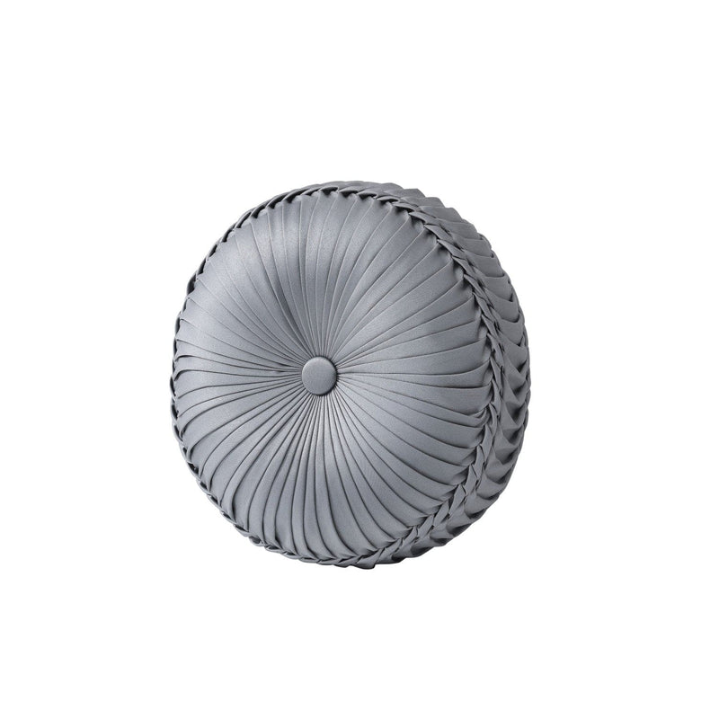 J. Queen New York Decorative Coordinate Pillows Sondra Tufted Round Decorative Throw Pillow