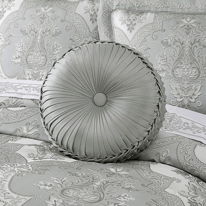 J. Queen New York Decorative Coordinate Pillows Sondra Tufted Round Decorative Throw Pillow