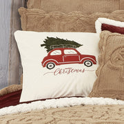 J. Queen New York Freestanding Decorative Pillow Christmas Car Pillow 20" Square Decorative Throw Pillow