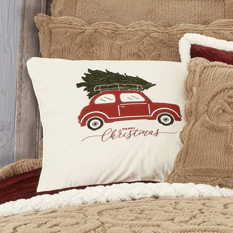 J. Queen New York Freestanding Decorative Pillow Christmas Car Pillow 20" Square Decorative Throw Pillow