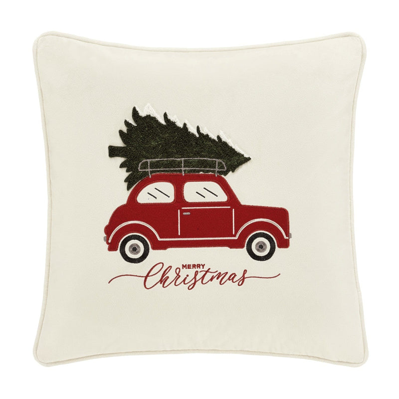J. Queen New York Freestanding Decorative Pillow Christmas Car Pillow 20" Square Decorative Throw Pillow