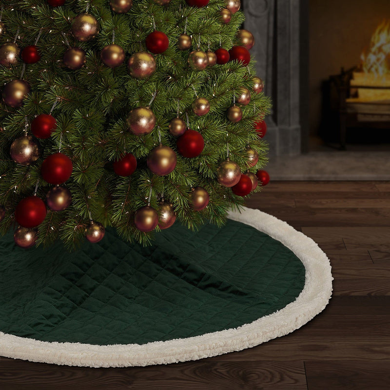 J. Queen New York Holiday Tree Skirt Casey Sherpa Holiday Tree Skirt