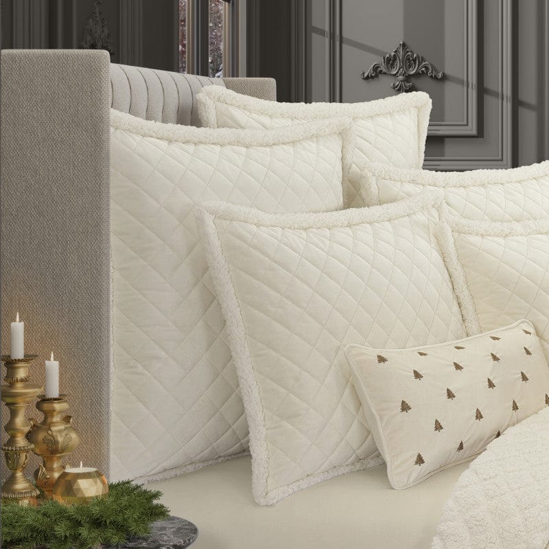 J. Queen New York Shams Casey Sherpa Euro Quilted Sham