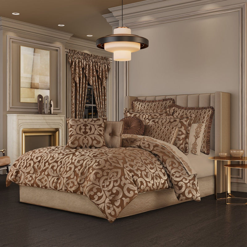 J. Queen New York Shams La Boheme Copper Euro Sham