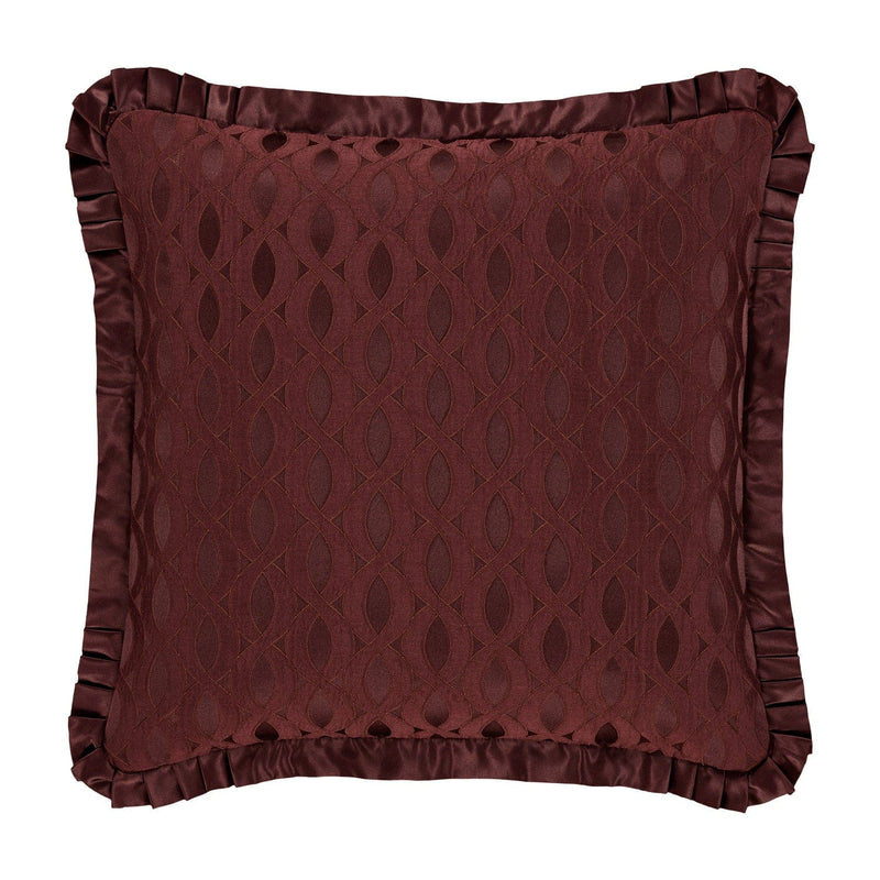 J. Queen New York Shams La Boheme Maroon Euro Sham