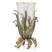 Jay Strongwater Vases Elva Butterfly and Leaf Vase