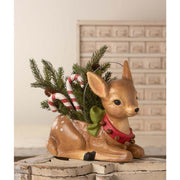 Quirks! Seasonal & Holiday Decorations Jingle Bell Reindeer Bucket by Bethany Lowe Designs