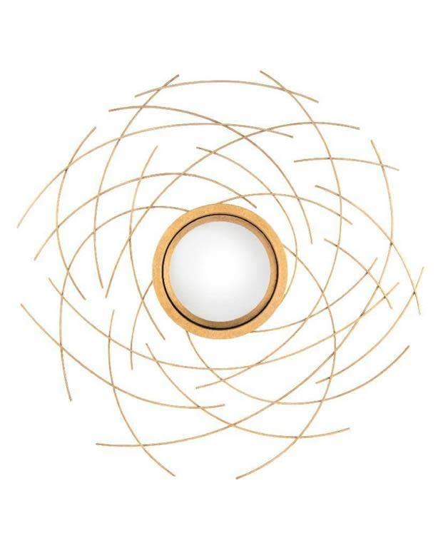 John-Richard Abstract Mirror in Gold Frame