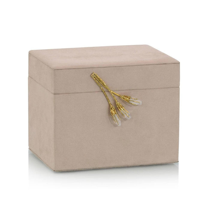 John-Richard Accents Blush Suede Jewelry Box II