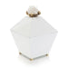 John-Richard Accents Crystal Quartz and Brass Cluster on White Box