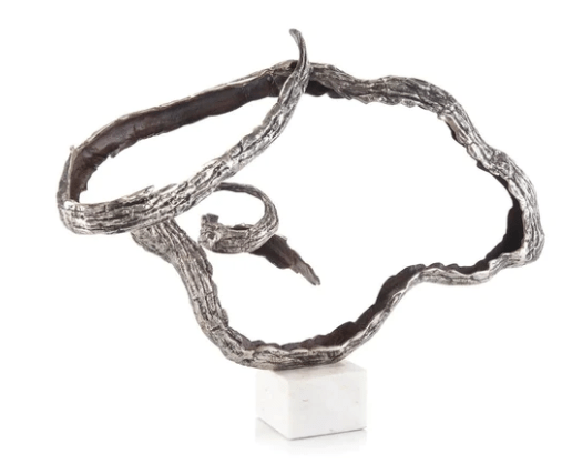 John Richard Accents Horizontal Organic Movement In Antique Silver