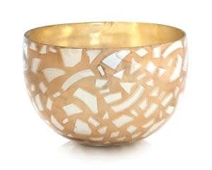 John-Richard Bowls Confetti Gold and Mercury Bowl