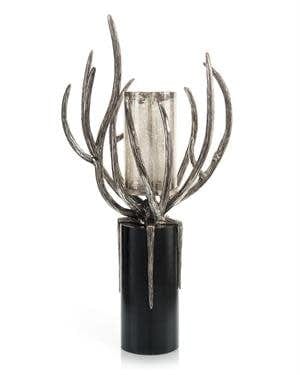 John Richard Candle Holders Organic Antler Candle Holder in Silver